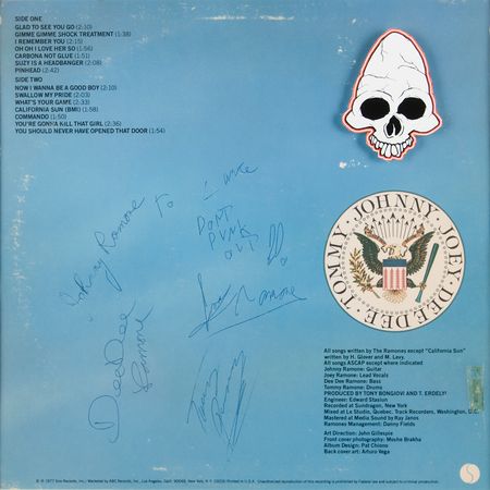 Lot #9400 Ramones Signed Album - Leaving Home - Image 2