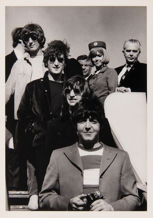 Lot #9082 Beatles Photographic Print by Jim Marshall - San Francisco Airport - Image 1