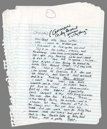 Lot #9493 Courtney Love Autograph Letter Signed on