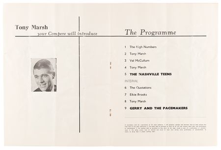 Lot #9269 The Who Early 'Gerry and the Pacemakers' Program as 'The High Numbers' (1964) - Image 2