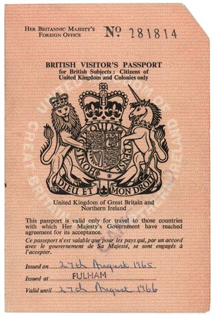 Lot #9309 Fleetwood Mac: Peter Green's Personal British Visitor’s Passport (1965) - Image 3