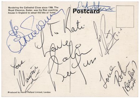 Lot #9319 Bee Gees Signed Postcard (1968) - Image 1