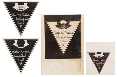 Lot #9369 Eric Clapton and Phil Collins 'Clapton Collins Phillinganes East 86' Program Group Lot - Design Material and Photographs - Image 2