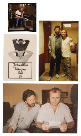 Lot #9369 Eric Clapton and Phil Collins 'Clapton Collins Phillinganes East 86' Program Group Lot - Design Material and Photographs - Image 3