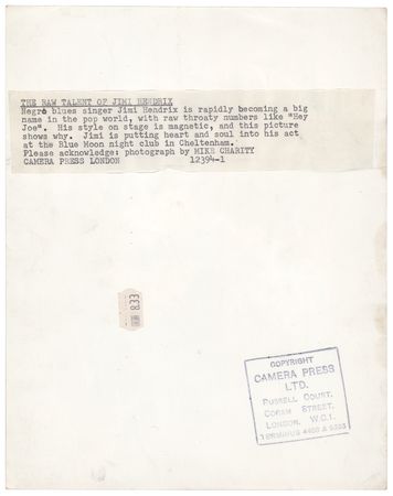 Lot #9236 Jimi Hendrix Original Photograph - Image 2