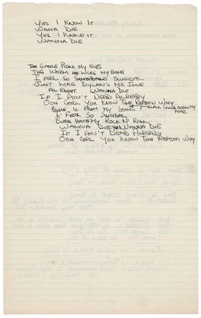 Lot #9068 Mal Evans Handwritten Lyrics for the Beatles' White Album - Image 2