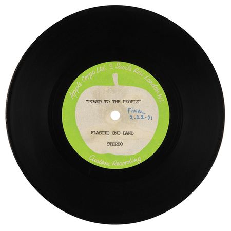 Lot #9049 John Lennon Rare Original Acetate for 'Power to the People' - Image 1