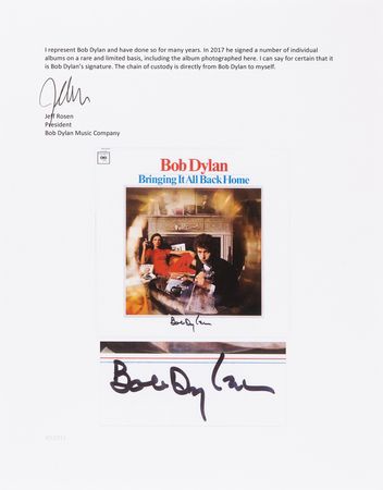 Lot #9128 Bob Dylan Rare Signed Album - Bringing It All Back Home - Image 6