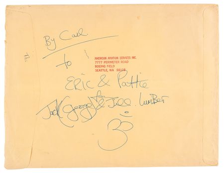 Lot #9059 George Harrison Twice-Signed Mailing Envelope Sent to Pattie Boyd and Eric Clapton - Image 2