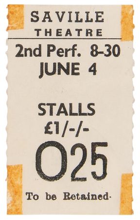 Lot #9238 Jimi Hendrix Experience June 1967 Saville Theatre Program and Ticket Stub - Image 3