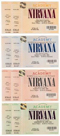 Lot #9477 Kurt Cobain: Nirvana Complete Set of (4)