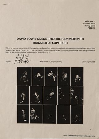 Lot #9342 David Bowie and The Spiders From Mars (27) Photo Negatives from the Final ‘Ziggy Stardust’ Concert (1973 Hammersmith Odeon) - Sold with Copyright - Image 3