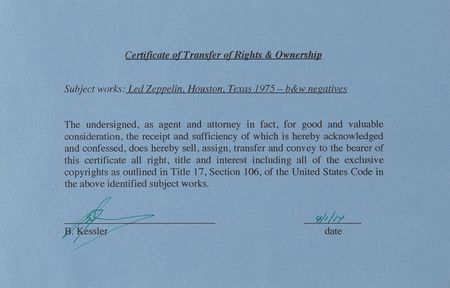 Lot #9277 Led Zeppelin (15) Concert Negatives - Sam Houston Coliseum in Houston, Texas (February 27, 1975) - Sold with Copyright - Image 3