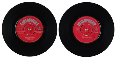 Lot #9003 Beatles (2) Signed Parlophone ‘Please