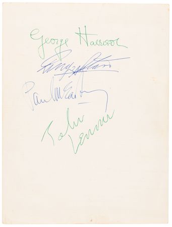 Lot #9004 Beatles Signed Photograph - Obtained at the Town Hall Ballroom, Abergavenny, on June 22, 1963 - Image 1