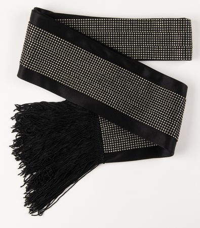 Lot #9375 Larry Graham Black Faux Diamond Scarf