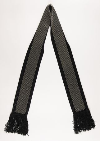 Lot #9375 Larry Graham Black Faux Diamond Scarf Presented to a Warner Bros. Records Executive - Image 2