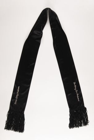 Lot #9375 Larry Graham Black Faux Diamond Scarf Presented to a Warner Bros. Records Executive - Image 3