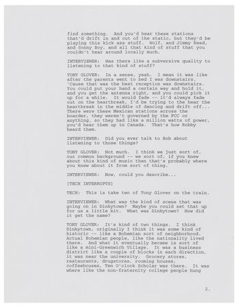 Lot #9211 Bob Dylan: Tony Glover Interview Transcript and Promo Materials for 'No Direction Home' - Image 3