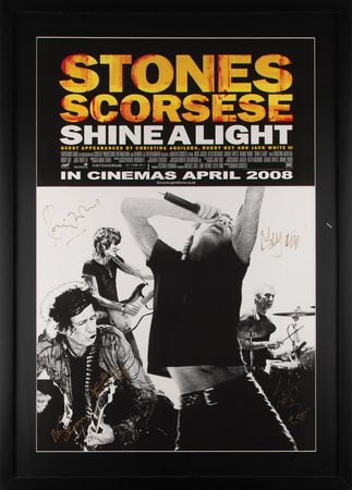 Lot #9245 Rolling Stones Huge Oversized Signed Poster - 'Shine a Light' by Martin Scorsese - Image 1