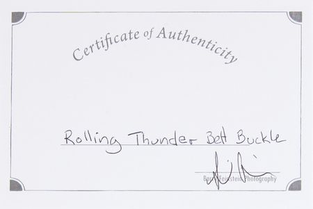 Lot #9210 Bob Dylan: Rolling Thunder Revue Belt Buckle - From the Personal Collection of Barry Feinstein - Image 3