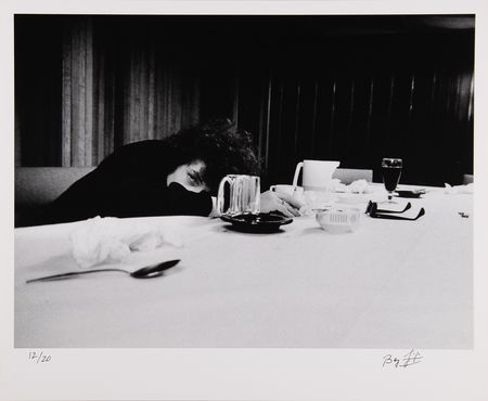 Lot #9167 Bob Dylan Oversized Photograph Signed by Barry Feinstein - 'Worst Meal I Ever Had, Cardiff, Wales, 1966' (Ltd. Ed. #12/20) - Image 1