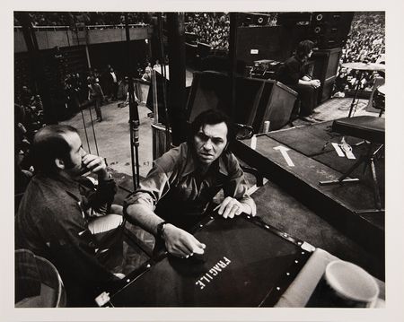 Lot #9168 Bob Dylan Tour '74: Bill Graham Oversized Original Photograph by Barry Feinstein - 'Backstage' - Image 1