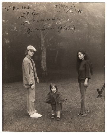 Lot #9035 John Lennon and Yoko Ono Signed Photograph to Mae West - Image 1