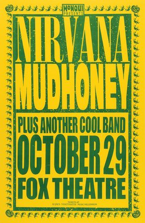 Lot #9473 Nirvana 1991 Portland Fox Theatre