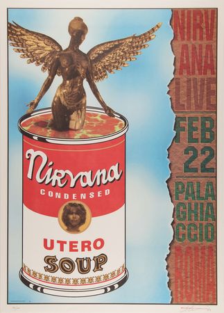 Lot #9476 Nirvana 1994 Rome Concert Poster (Ltd.