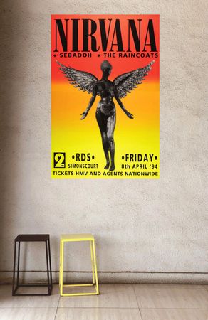 Lot #9472 Nirvana 1994 Dublin 'Bus Shelter' Concert Poster (Canceled Show - Cobain's Death) - Image 2