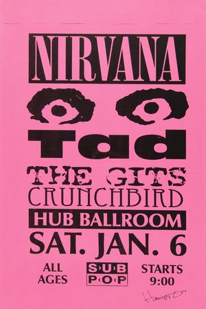 Lot #9483 Nirvana 1990 Seattle Concert Poster