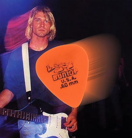 Lot #9470 Kurt Cobain Personally Used 'Roxy Theatre' Guitar Pick (August 15, 1991) - Image 1