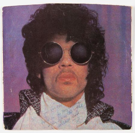 Lot #9444 Prince's 'When Doves Cry' 45 RPM Record Single with Prince's Handwritten Instructions to Include the Song on Purple Rain - Image 3