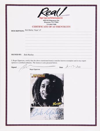 Lot #9350 Bob Marley Signed Album - Kaya - Image 5