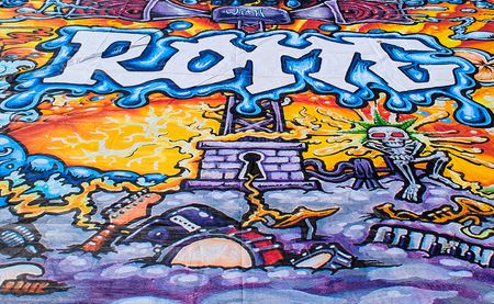 Lot #9491 Sublime with Rome Massive Stage-Used 2015 Summer Tour 'Sirens' Concert Backdrop (33-feet x 30-feet) - Image 5
