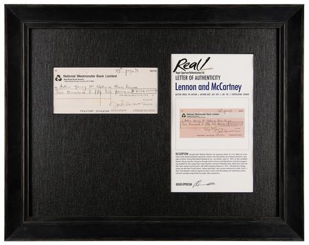 Lot #9036 John Lennon and Paul McCartney Signed Maclen (Music) Ltd. Check (1975) - Image 2