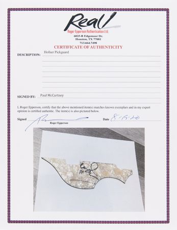 Lot #9053 Paul McCartney Signed Hofner 'Violin' Bass Guitar - Image 5