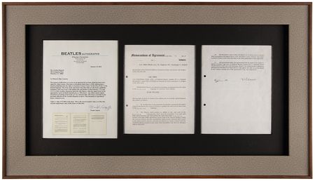 Lot #9044 John Lennon Twice-Signed Document for the Publication of His First Book, In His Own Write - Image 2
