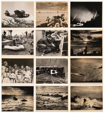 Lot #410 World War II: Henry J. Renzi's Photographic Archive (700+) as a Coast Guard Cameraman During the European and Pacific Campaigns - Image 3
