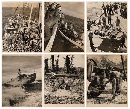 Lot #410 World War II: Henry J. Renzi's Photographic Archive (700+) as a Coast Guard Cameraman During the European and Pacific Campaigns - Image 7