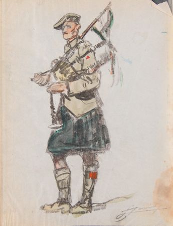 Lot #354 Lucien Jonas (8) Original WWI Drawings in Limited Edition Book Set - Image 5