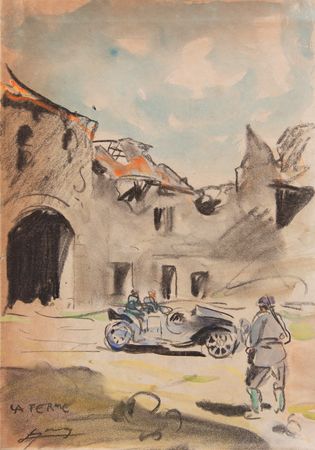 Lot #354 Lucien Jonas (8) Original WWI Drawings in Limited Edition Book Set - Image 6