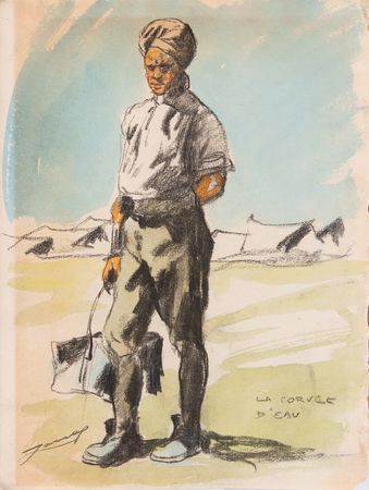 Lot #354 Lucien Jonas (8) Original WWI Drawings in Limited Edition Book Set - Image 9