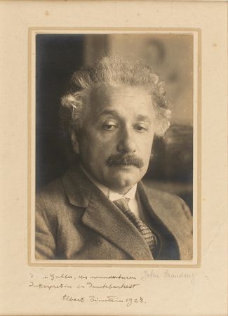Lot #209 Albert Einstein Signed Photograph (1928) - Image 1