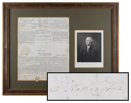 Lot #1 George Washington Document Signed as President - Three-Language Ship's Papers for a Trade Voyage - Image 1