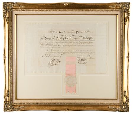 Lot #3 Thomas Jefferson Signed American Philosophical Society Certificate - Image 3