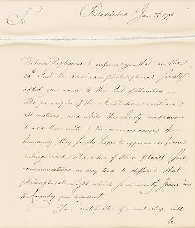 Lot #3 Thomas Jefferson Signed American Philosophical Society Certificate - Image 6