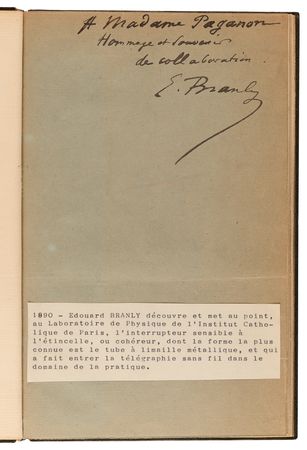 Lot #205 Edouard Branly Autograph Manuscript Signed - Draft of His Communication to the Academy of Sciences Exposing the Principles of Wireless Telegraphy - Image 2