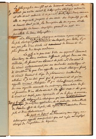 Lot #205 Edouard Branly Autograph Manuscript Signed - Draft of His Communication to the Academy of Sciences Exposing the Principles of Wireless Telegraphy - Image 4